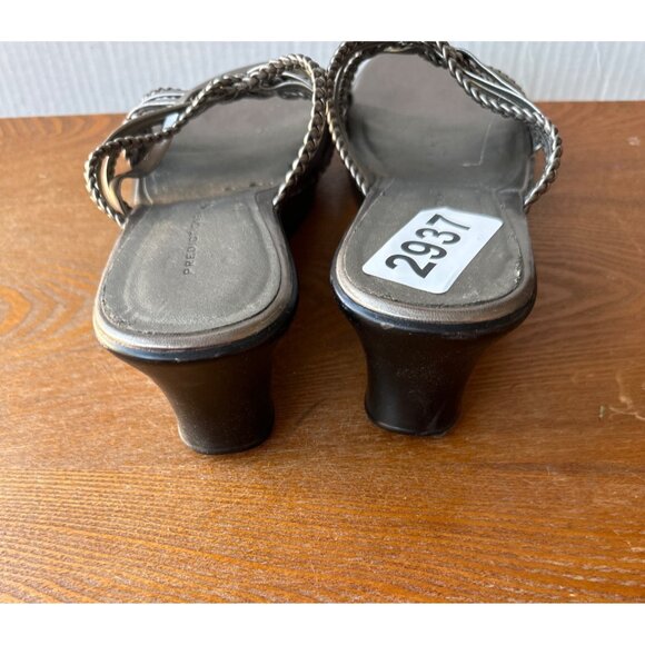 Predictions Women's  Charming Metallic Slide Sandals  Size 6W Sku 2937 - Picture 4 of 6